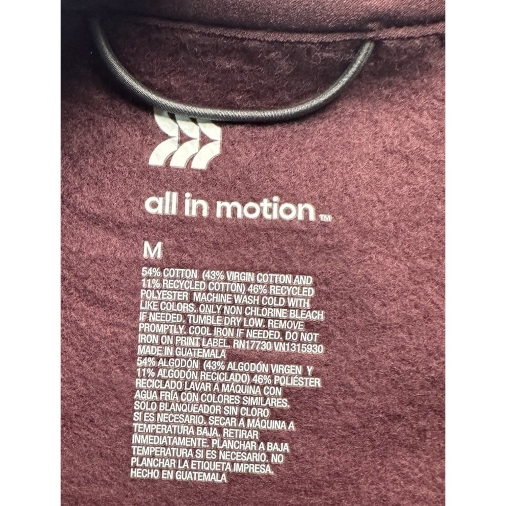 All In Motion Maroon Sweatshirt Size M - Picture 3 of 9